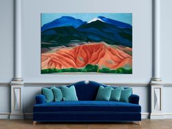 Georgia O'Keeffe Black Mesa Landscape prints Famous painting print New Mexico Mountain wall decor Large canvas art