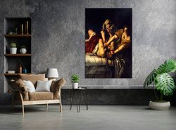 Judith Slaying canvas wall art Holofernes by Gentileschi art Baroque Famous painting print Renaissance art Living room d