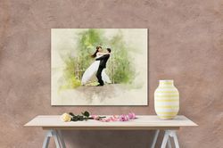 Wedding Painting From Photo - Parent Wedding Gift - Digital Print On Canvas Ready To Hang