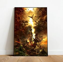 Warhammer Poster, Canvas Wall Art, Rolled Canvas Print, Canvas Wall Print, Game Poster-1