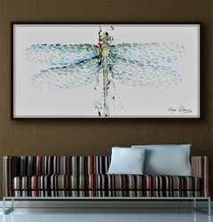 Abstract Dragonfly 55 original oil painting by Koby Feldmos