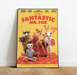 Fantastic MrFox Poster, Canvas Wall Art, Rolled Canvas Print, Canvas Wall Print, Movie Poster-2