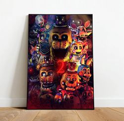 Five Nights at Freddy's Poster, Canvas Wall Art, Rolled Canvas Print, Canvas Wall Print, Game Poster
