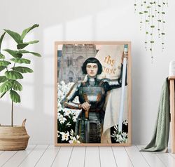 Saint Joan of Arc Albert Lynch Exhibition Poster Print Canvas Print Poster Framed Painting Catholic Gothic Vintage Victo