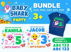 baby shark bundle svg, trending svg, baby shark party svg