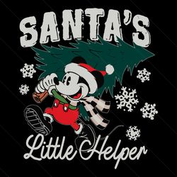 Santas Little Helper Mickey Christmas Tree SVG File Cricut