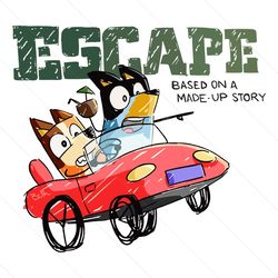 Vintage Bluey Escape Based On A Made Up Story PNG