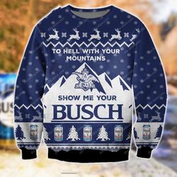 Show Me Your Busch Ugly Christmas Sweater, All Over Print Sweatshirt