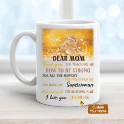 Personalized Mug-Daughter to mom, Cute cat family, Daisy Mug-Custom Gift For Mother's Day