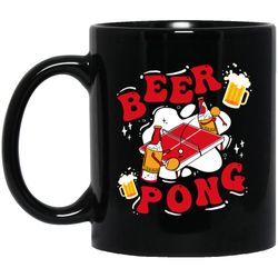 Love Beer Gift, Beer Pong Or Ping Pong, Gift For Drunk Black
