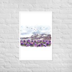 Purple, Lavender Flowers Printable, Print Art Poster
