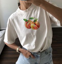 pear graphic shirt fruit t-shirt comfort colors graphic tee vintage fruit pear graphic tees for women fruit tee trendy s