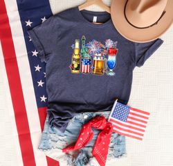 Beer Drinking Day Shirt, American Shirt, Patriotic Shirt, American Flag Shirt, 4th Of July Party Shirt, America Shirt, I