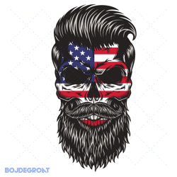 american flag skull svg, fourth of july svg, skull svg, american flag svg, patriotic svg, skull hipster svg, 4th of july