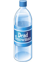 Dead Snowman Melted Bottled Water