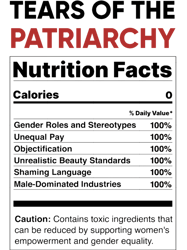 Tears of The Patriarchy Nutrition Facts Feminist Gift
