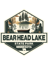 bear head lake state park minnesota travel art badge