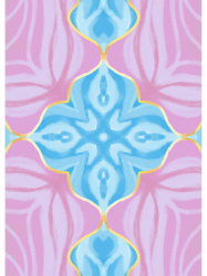 abstract pinkshades blue flower