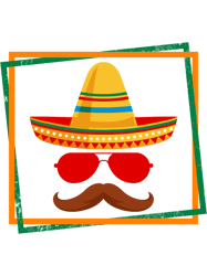 cinco de mayo , mustache face mexican hat, may 5 mexican fiesta mexico lover friends drinking t