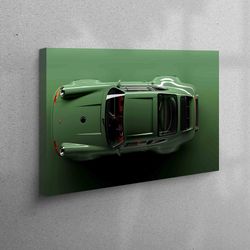 3d effect car canvas art, car canvas print, sport car canvas art, car canvas poster, abstract wall art printed, green ca