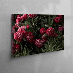 3d wall art, canvas print, canvas decor, botanical canvas poster, modern artwork, pink flower canvas decor, floral canva