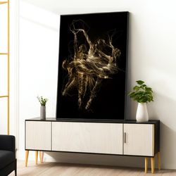 Ballerina Dancing Rope Woman In Canvas Wall Art, Dancing Girl Poster, Dancing, Wall Art, Framed Canvas Painting, Wall Ar