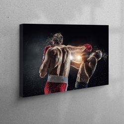 Canvas Decor, 3D Wall Art, Canvas Wall Art, Knockout Poster, Gym Artwork, Boxing Glove Canvas Poster, Sport Canvas Gift,