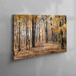canvas print, canvas decor, wall art, forest view canvas gift, autumn landscape canvas print, landscape canvas art,
