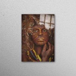 Glass Wall Art, Glass, Wall Decoration, African Woman, Ethnic Woman Glass Wall Art, African Woman Glass Wall, Black Woma