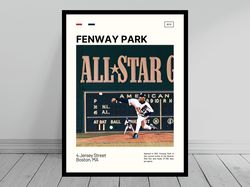 Fenway Park 1999 All Star Game Print  Boston Red Sox Canvas  Pedro Canvas   Oil Painting  Modern Art   Travel Art Print