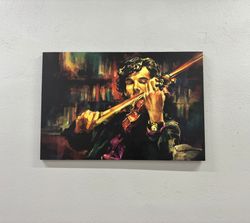 Large Canvas, Wall Art, Canvas Wall Art, Music Room Poster, Oil Painting Print, Music Wall Art, Violinist Canvas Poster