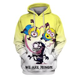 all over printed hoodie funny despicable me shirt minion we are minom