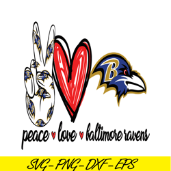 Peace Love Baltimore Ravens PNG, USA Football PNG, NFL Lovers PNG