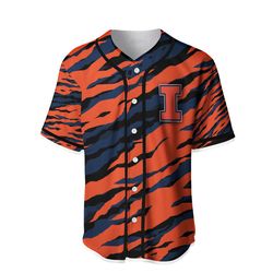 Orange I Blue Baseball Jersey Shirt