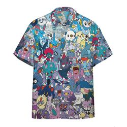 Gearhumans 3D All The Water Pokemon You Could Realize Hawaiian Shirt Sumer And Short, Cool And Active Ocean