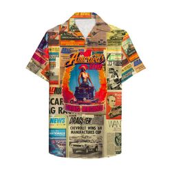 Drag America Sport Newspaper Hawaiian Shirt, Cool And Active Ocean Shirt