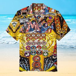 Kiss Pinball Universal Hawaiian Shirt, Cool And Active Ocean Shirt