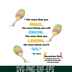You Read The More Thing You Know SVG, Dr Seuss SVG, Dr Seuss Quotes SVG DS2051223260