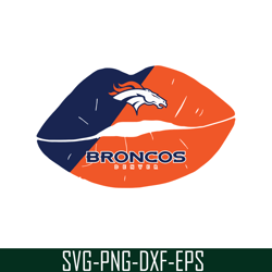 Denver Broncos Lips SVG PNG EPS, NFL Fan SVG, National Football League SVG