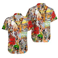 Looney Tunes Hawaiian Shirt, Cool And Active Ocean Hawaiian Shirt