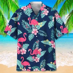 Flamingo Tropical All Over Printed Hawaiian Shirt