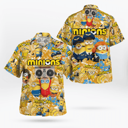 3D Minions Fashion Yellow Hawaiian Shirt