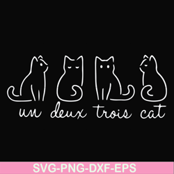Un deux trois cat svg, png, dxf, eps file FN000961