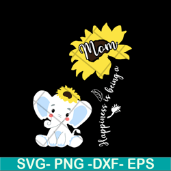 Happiess is being a mom svg, Mother's day svg, eps, png, dxf digital file MTD03042110