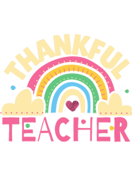 One Thankful Teacher Thanksgiving Rainbow Leopard Fall (2)