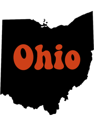 Ohio with Orange letters