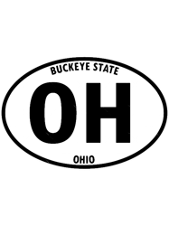 Ohio, OH, Buckeye StateState Abbreviation and Motto Oval Travel Bumperfor your Car or Lu