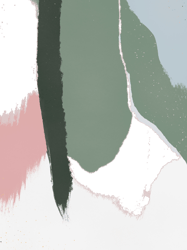 abstract art paint brush strokes in blush pink amp sage green