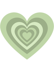 Heart Pattern Sage Green