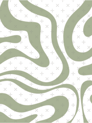 liquid swirl abstract pattern in beige and sage green